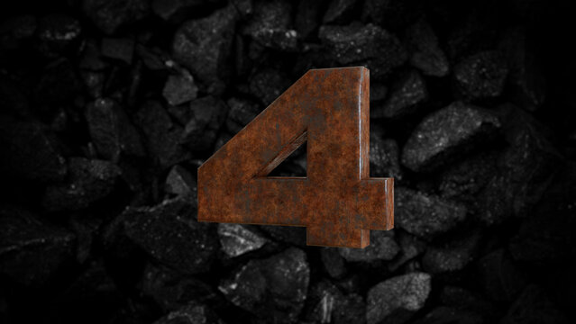 Rusty Metal Font Number 4