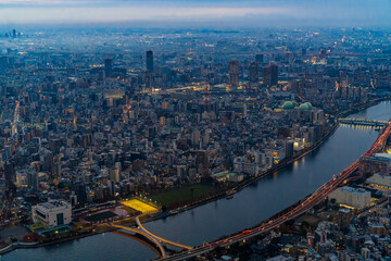 Obraz premium View from Sky Tree in Tokyo, Japan