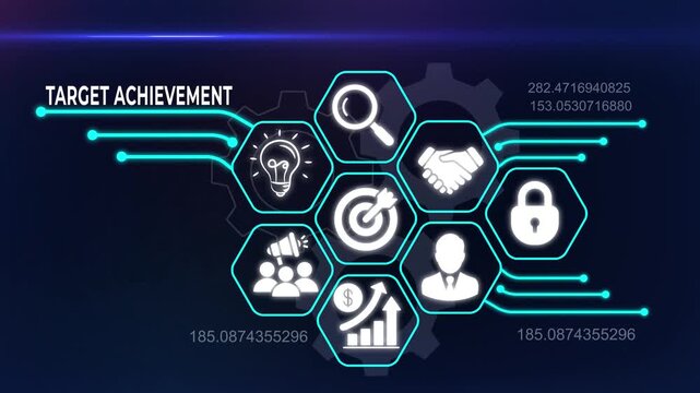 Target achievement and business success concept with strategic goal orientation and professional performance results.