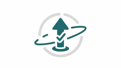 Green Arrow Up Check Mark.