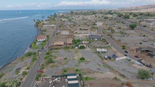 Rebuild of Lahaina, Maui, Hawaii, Wildfire Burn Zone Drone 4
