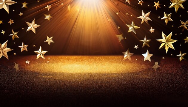 award nomination ceremony luxury background with golden stars