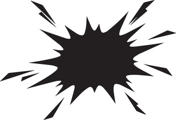Starburst explosion silhouette, vector illustration, dynamic comic book line art effect © MDRAYHAN
