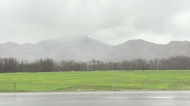 Empty highway and roadside visuals near Pulwama, Kashmir, representing the location associated with the 2019 Pulwama attack in a somber documentary context.