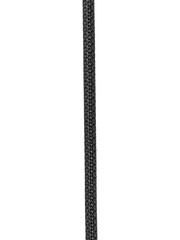 Black braided USB Type-C charging cable is isolated.