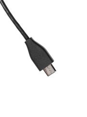 USB Type-C male connector front view is isolated.
