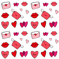 Pattern Valentine heart vector