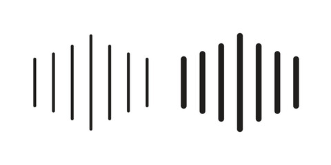 Sound wave icon for an app or web design interface vector