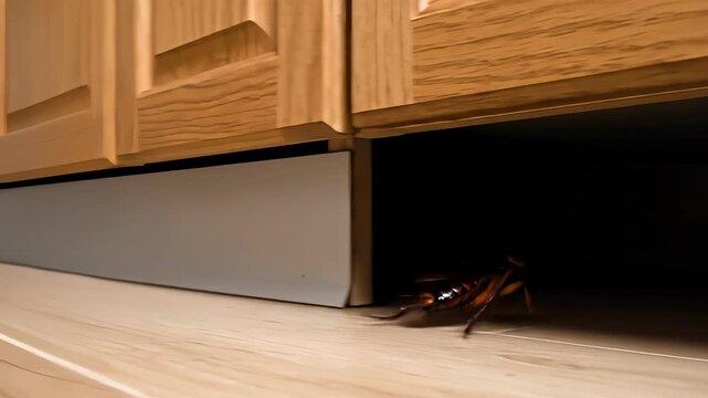 Cockroach in Kitchen - Pest Control and Home Infestation Prevention.