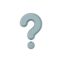 Fototapeta premium Blue question mark icon