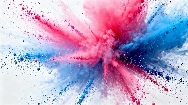 Colorful powder explosion