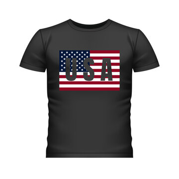 USA with flag vecot illustration t shirt design template  illustrate file 