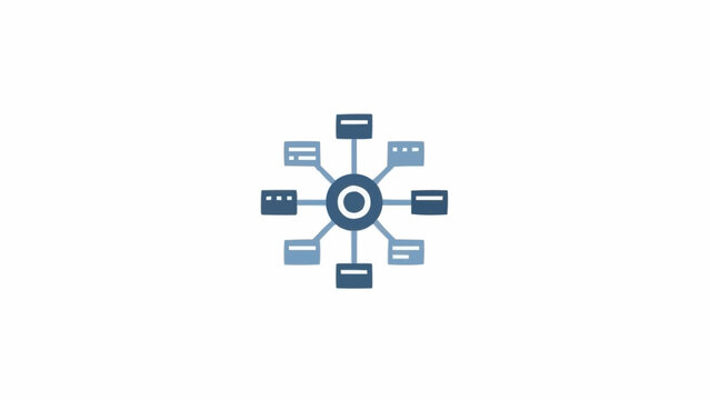 Central Circle Diagram with Connected Boxes.
