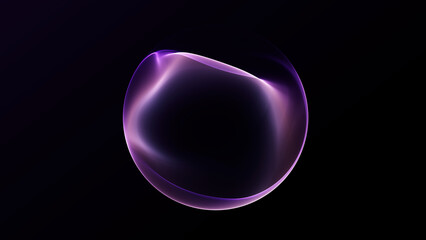Minimal glowing sphere with soft purple and pink gradient glow on dark background. Smooth futuristic energy orb with subtle motion feel, clean modern aesthetic, digital atmosphere. Ultra HD render.