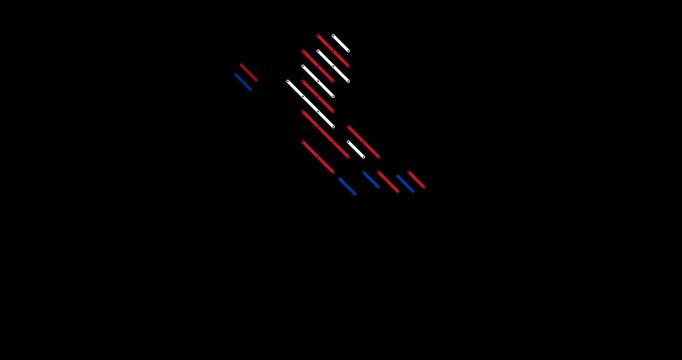 Technical Line Animation of Philippines Country Silhouette