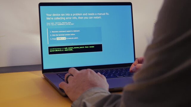 End User Feels Sense of Urgency to Remediate Error Message Proving Instructions - Recent ClickFix Phishing Attack Mimics Blue Screen of Death Concept