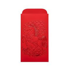 Red Envelope with Chinese Fire Horse for New Year Celebration