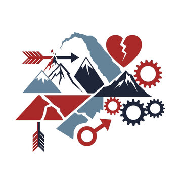 Broken Heart and Mountain Arrows Gears.