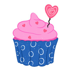 Valentine Cute  Cupcake Icon 