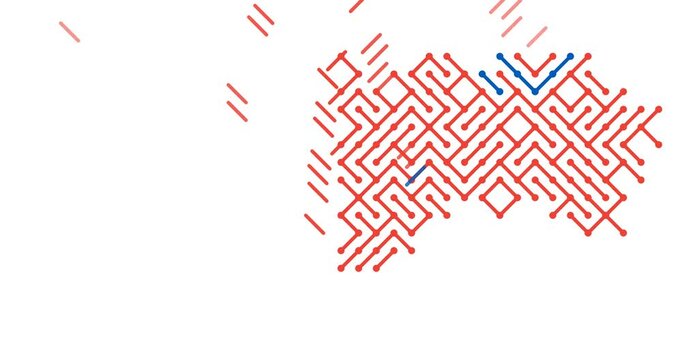 Sliding Diagonal Elements Create Slovakia Map Silhouette
