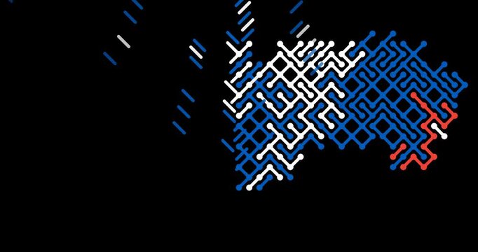 Diagonal Vector Lines Sliding to Reveal Slovakia