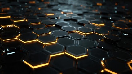 Obraz premium Abstract Glowing Hexagonal Background