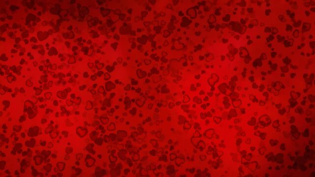 Red valentines day background with hearts pattern
