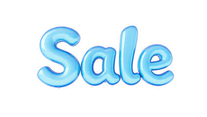 Blue "Sale" balloon letters