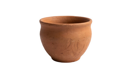 Traditional handmade terracotta clay cup showcasing rustic texture and natural earthen material design