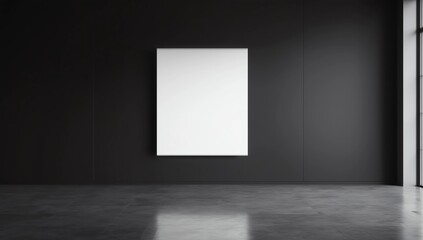 Modern exhibition hall with billboard