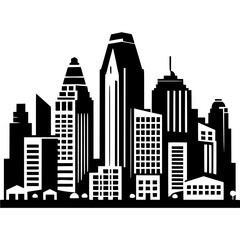 Obraz premium San Diego Skyline Icon Vector