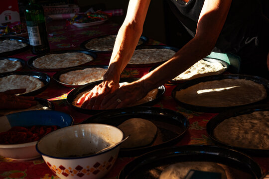 preparando la masa 