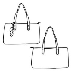 Elegant Handbag Sketches - Stylish Tote Bag Designs.