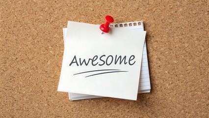 Awesome Handwritten Note on Corkboard