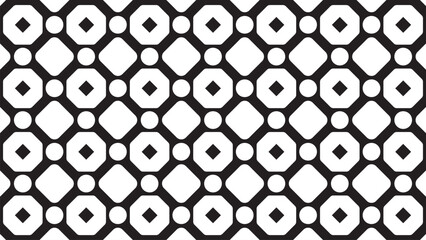 Bold Abstract Geometric Seamless Pattern with Large Octagon and Diamond Shapes for Fashion Fabric Interior Decor and Modern Vector Surface Design