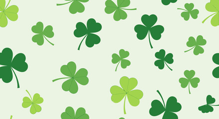Collection of Green Four Leaf Clover Illustrations 1. © sari