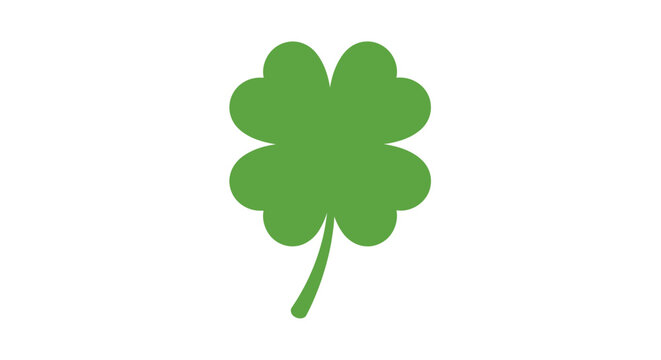 Green Four Leaf Clover Illustration Isolated 2.