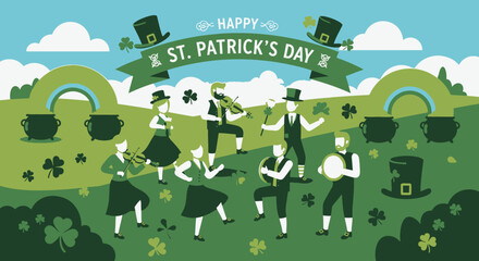 Fototapeta premium St Patricks Day Irish Dancers Celebration.