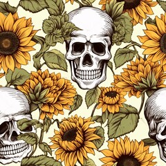 skull seamless pattern, skull pattern, skull background, gothic skull pattern, skull digital paper, skull repeat pattern, skull texture, skull wallpaper