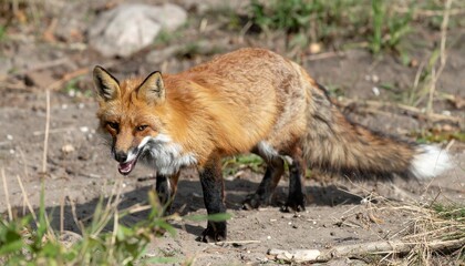 Red Fox Wildlife Portrait Outdoors