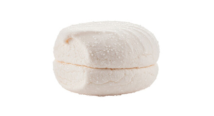 Sparkling White Marshmallow Isolated Transparent Background Sweet Treat