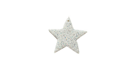 Sparkling White Star Glitter Isolated On Gradient Background