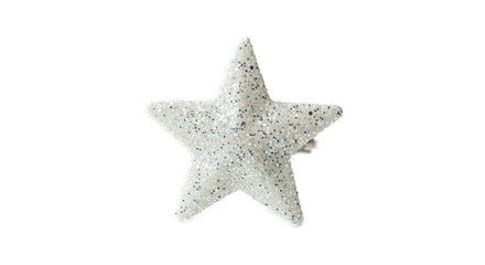 Sparkling White Star Glitter Isolated Realistic Photo