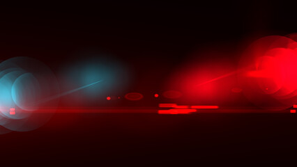Red and blue light rays background