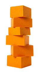 Stacked Orange Rectangles With Subtle Speckles And Bright Orange Background