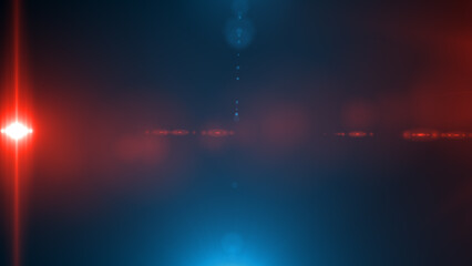Red and blue light rays background