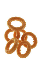 Sweet Doughnuts With Sparkle Glaze On Orange Background