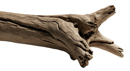 Naklejka premium Textured Dry Wood Branch Isolated Realistic Photo Natural Detail