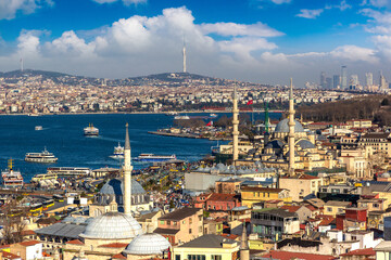 Naklejka premium Panoramic view of Istanbul