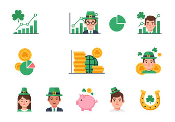 A cheerful girl in a green leprechaun hat, perfect for St. Patrick's Day celebrations and festive designs.